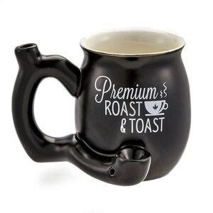 Roast & Toast Ceramic Coffee Mug 10.5oz Matte Black NIB Great Gift